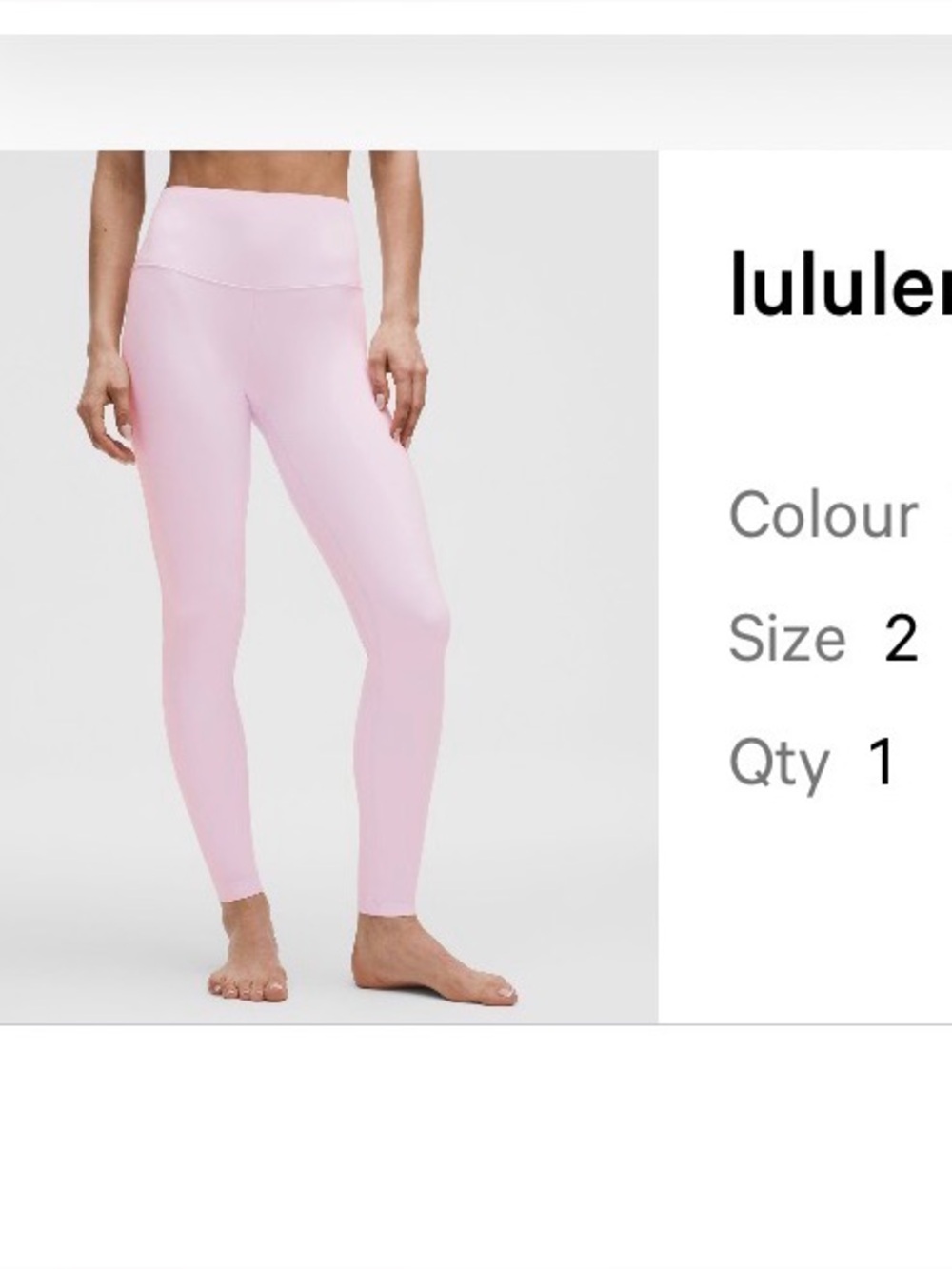 Lululemon Pink Organza high raise align leggings